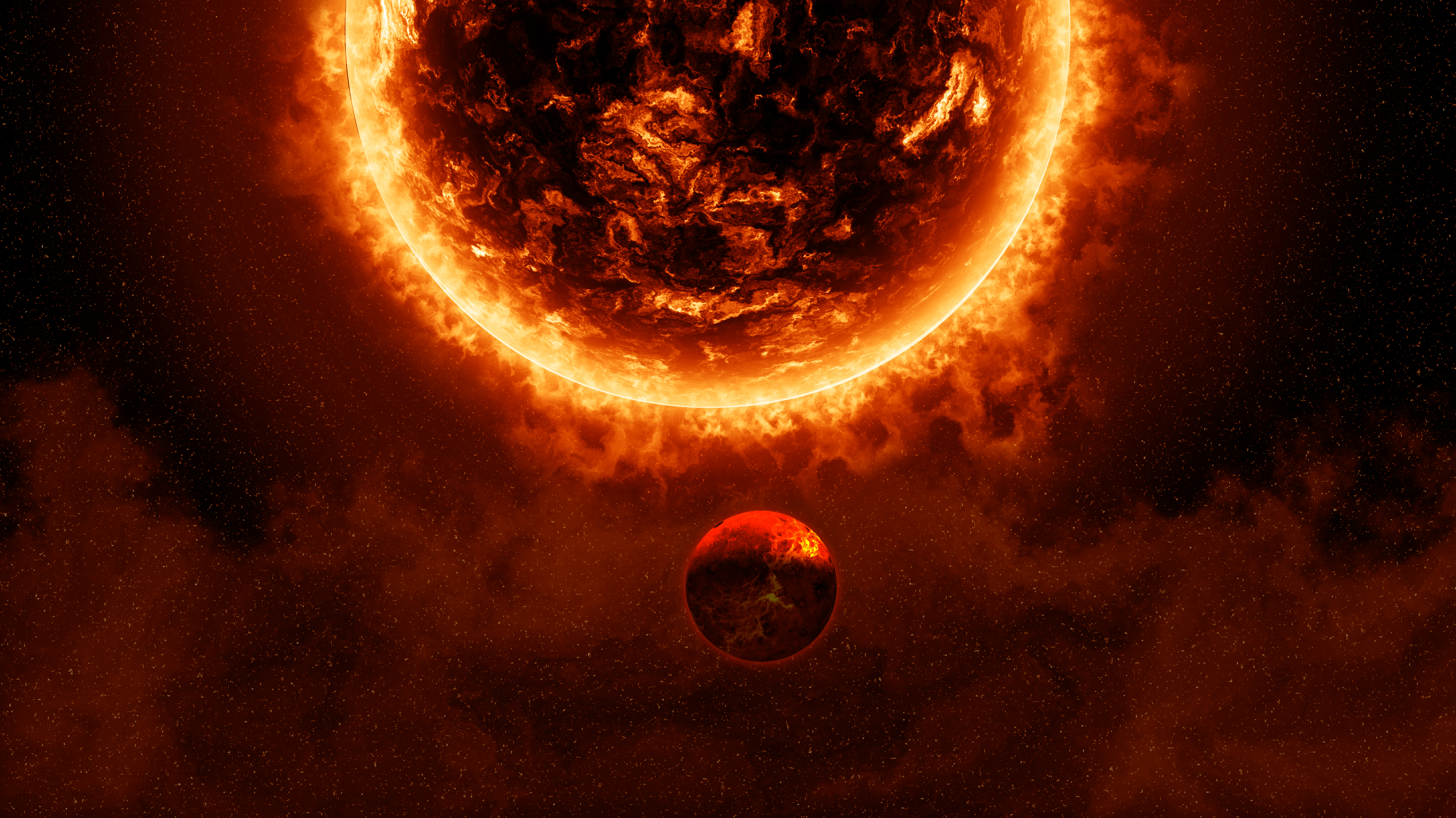 Sun Wallpaper 4K, Solar system, Planet, Space, #9397