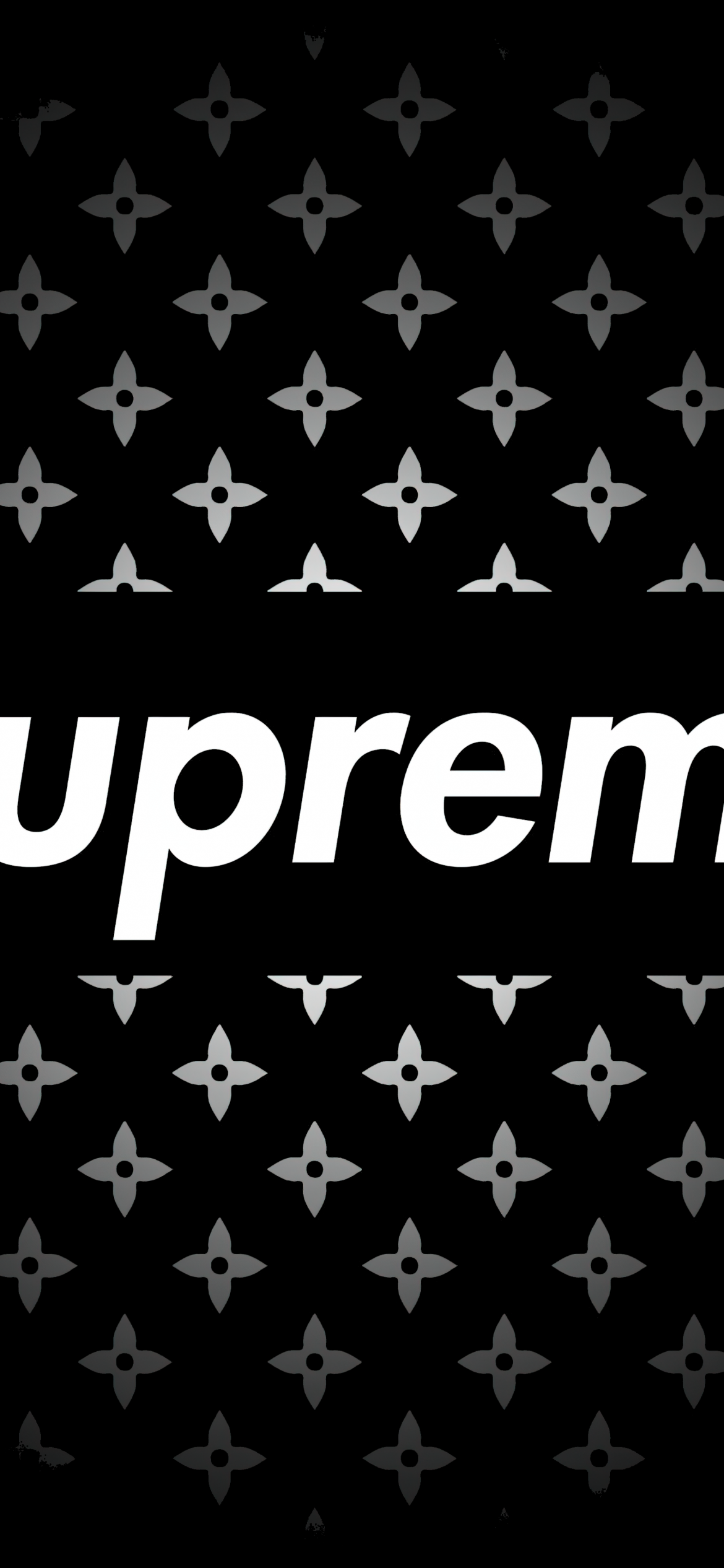 Download Supreme Logo On A Black Background Wallpaper