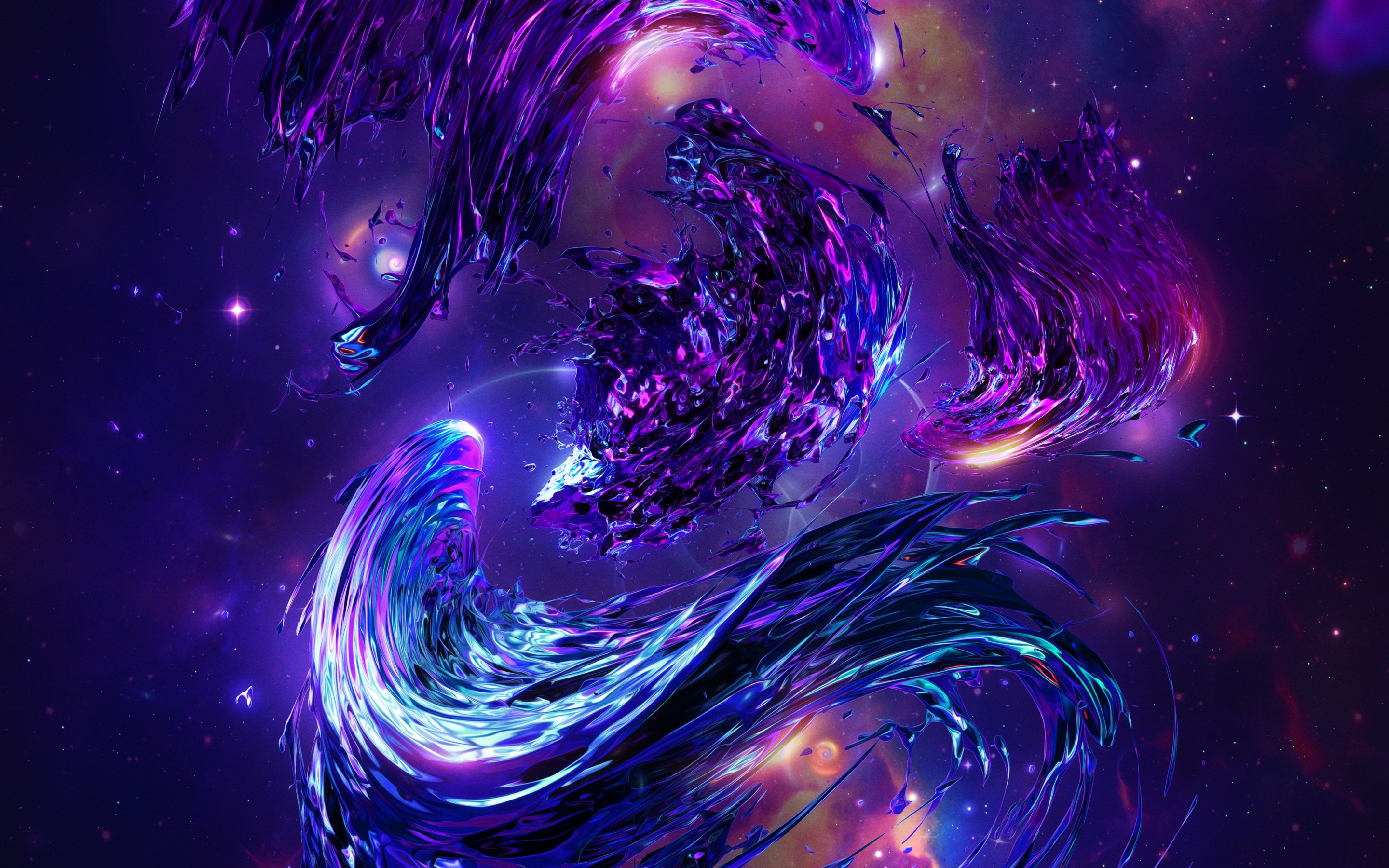 Swarm Wallpaper 4K, Extinction, Space, Nebula