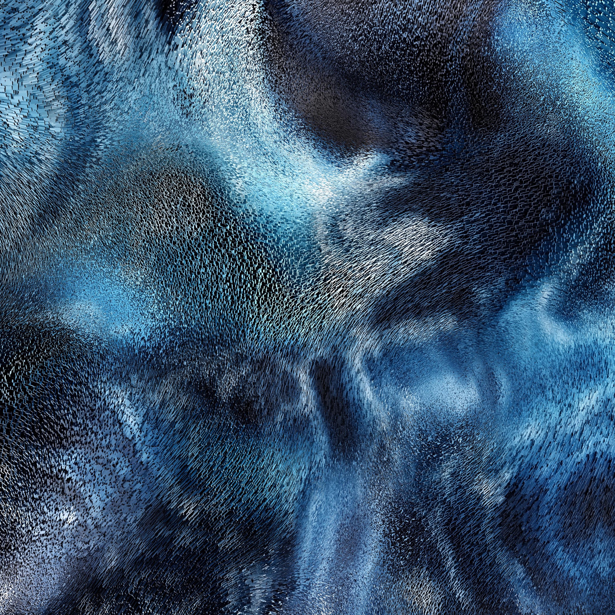 Blue Particles Swarm 5K Wallpaper