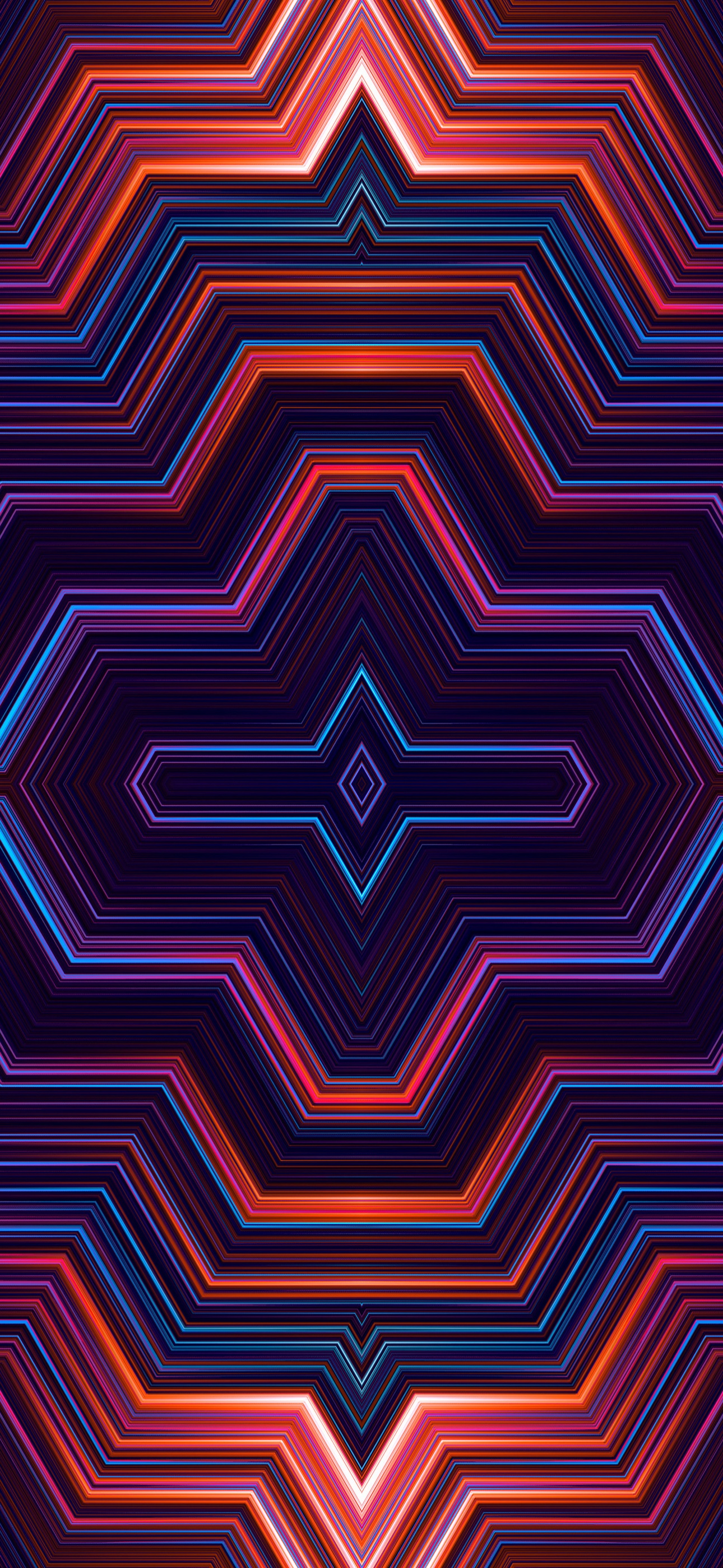 Symmetry Wallpaper 4K Geometric Colorful Lines 7716