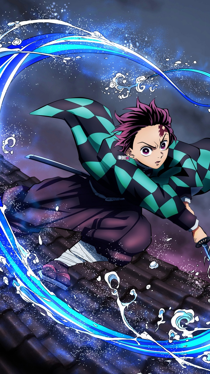 Tanjiro Kamado water breathing form 4K Wallpaper