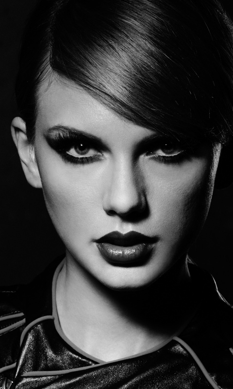 Taylor Swift Wallpaper 4K, Monochrome, Dark background, 5K