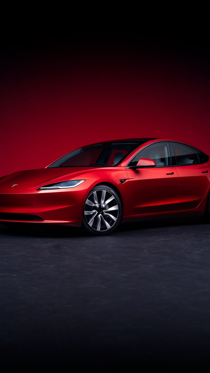 Tesla Model 3 Wallpaper 4K, Electric Sedan, 2023