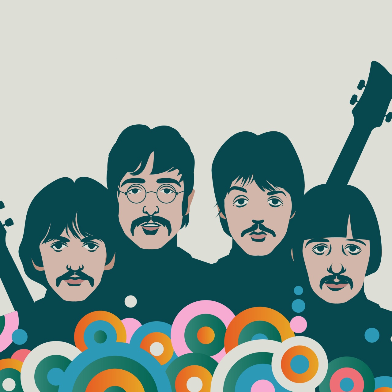 The Beatles Wallpaper 4k, Illustration, 5k, John Lennon