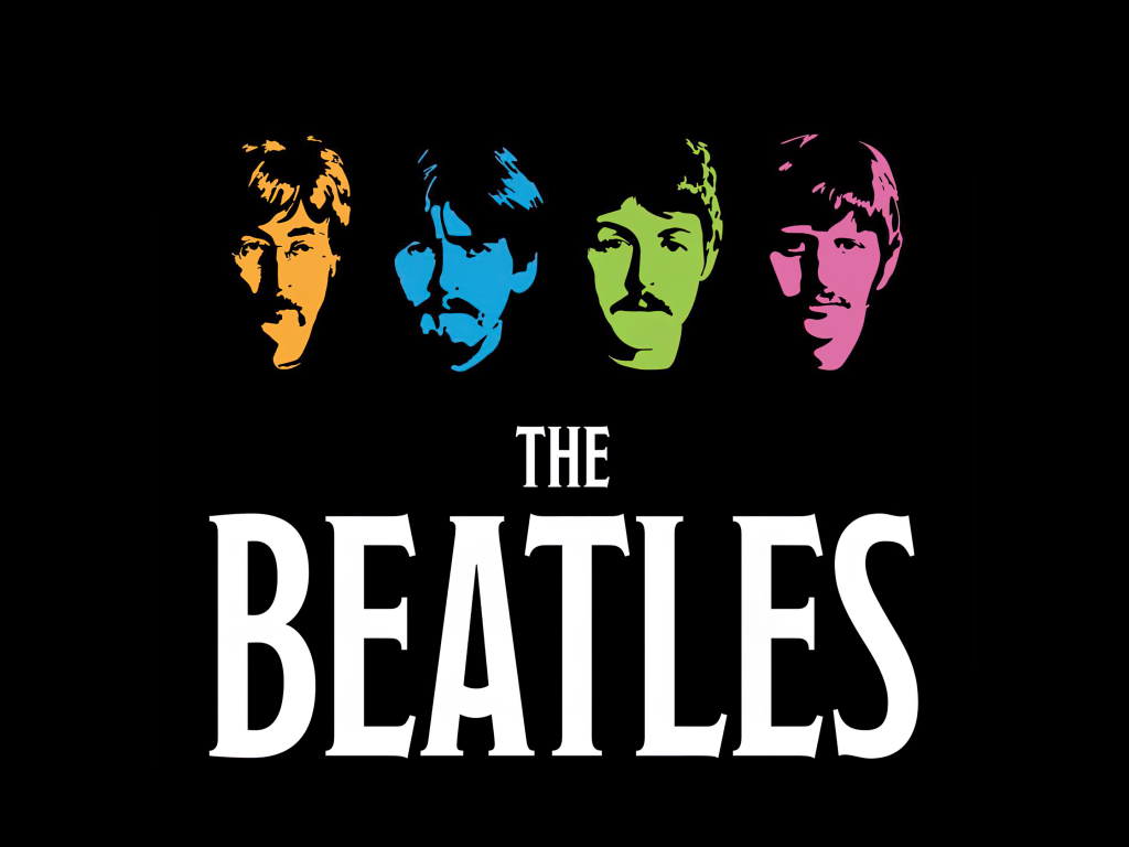 The Beatles Wallpaper 4K, AMOLED, Minimalist, John Lennon