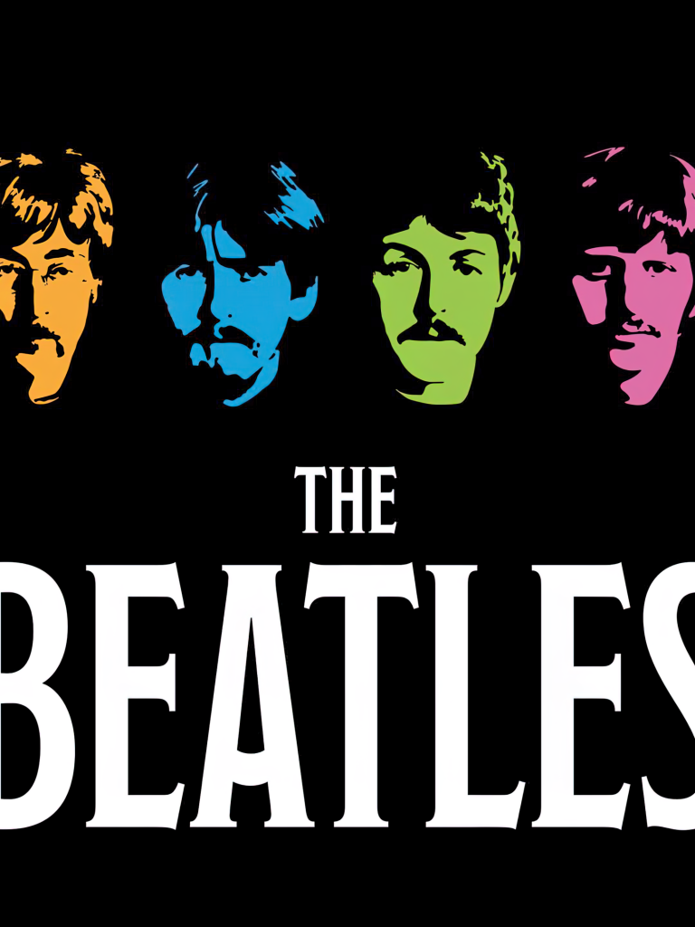 The Beatles Wallpaper 4K, AMOLED, Minimalist, John Lennon