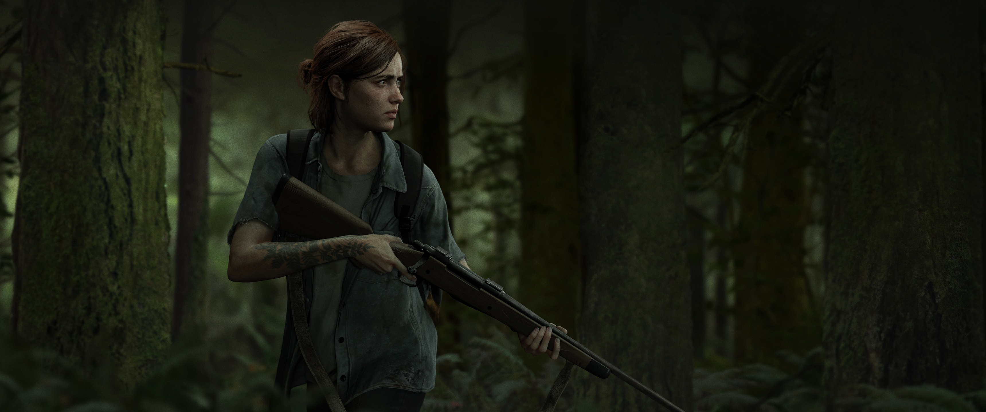HD wallpaper The Last of Us The Last of Us 2 Ellie gun car knife  trees  Wallpaper Flare