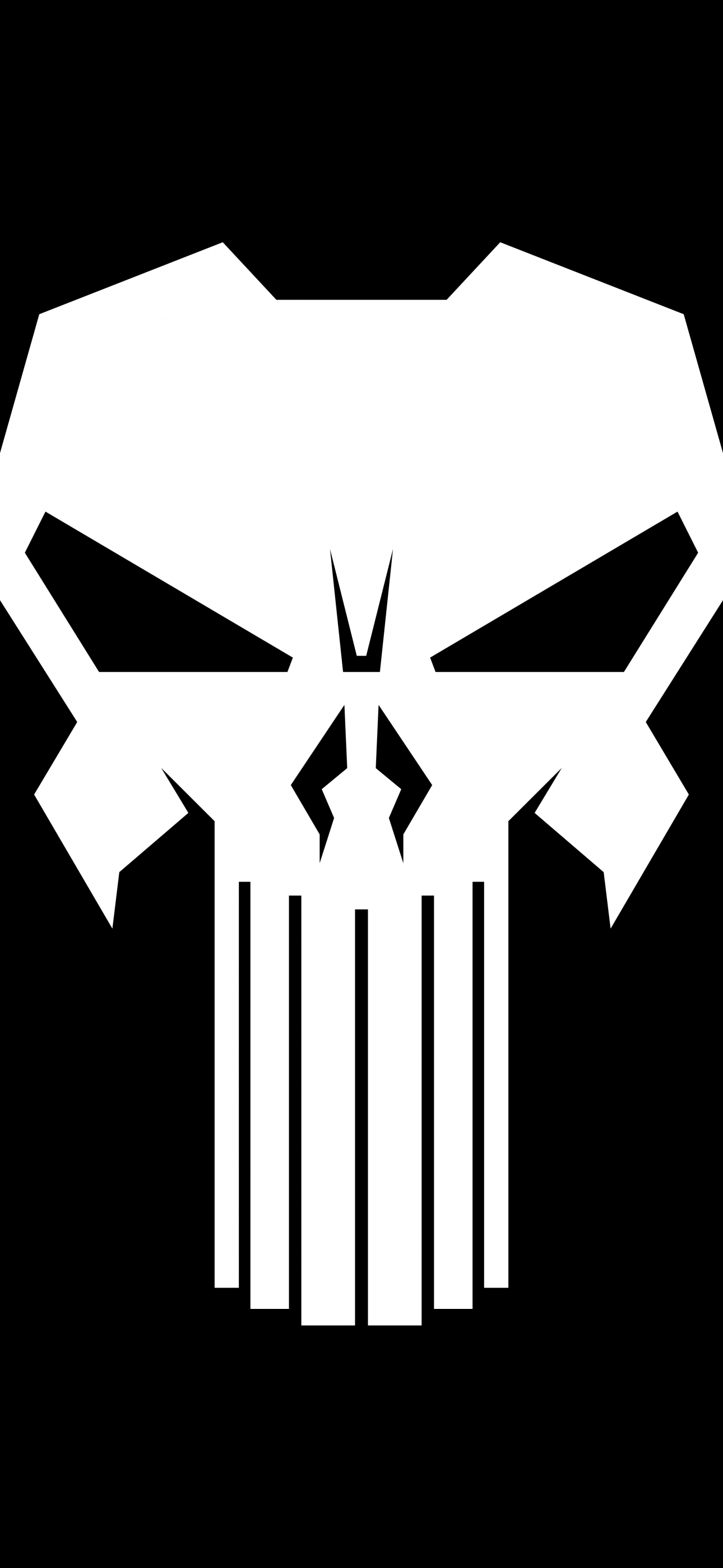 Download Punisher Logo iPhone Dark Wallpaper