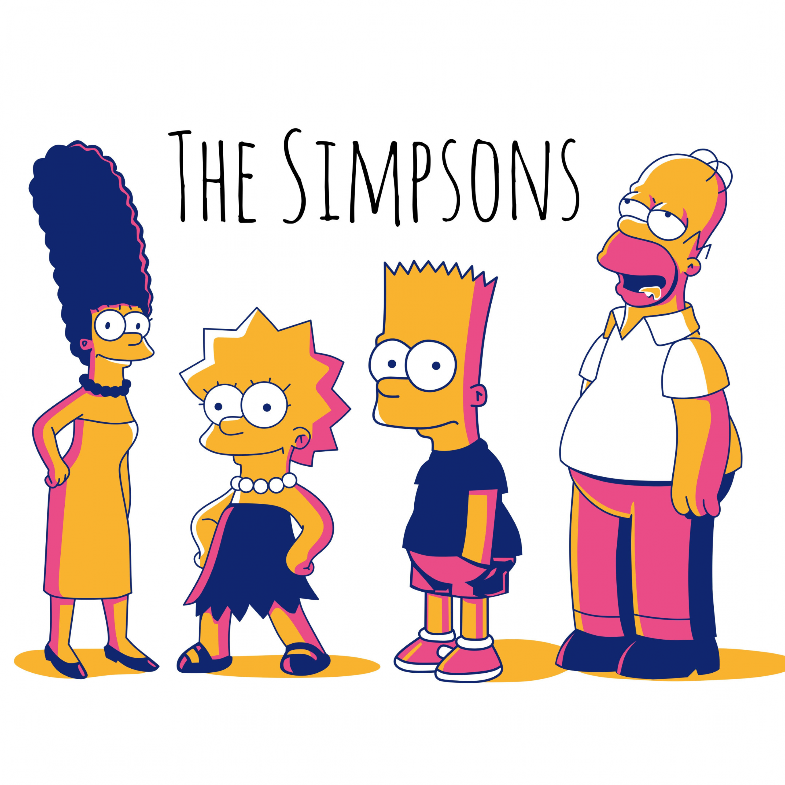 iphone wallpaper ipad parallax  simpsonspic  download at freeios7com   Simpsons art The simpsons Simpsons drawings
