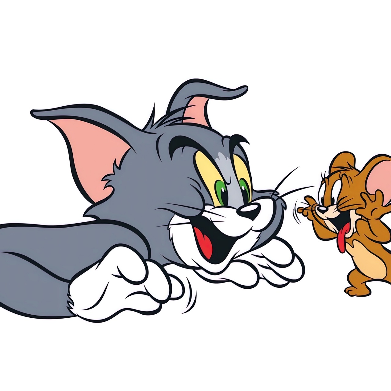 Tom & Jerry Wallpaper 4K, 8K, Cartoon, 5K, White background