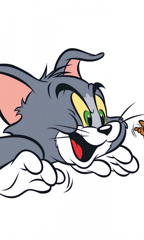 Tom & Jerry Wallpaper 4k, 8k, Cartoon, 5k, White Background