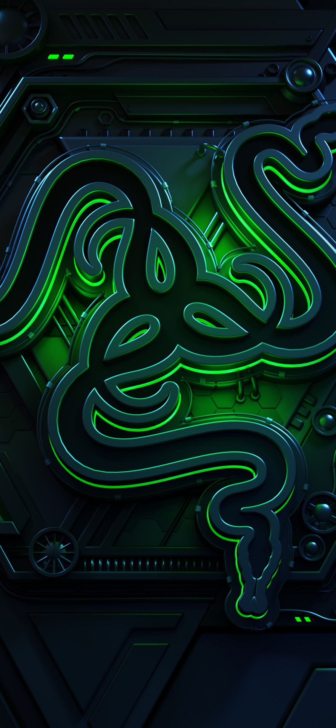 Vault Wallpaper 4K, Razer, Green, Dark, Sci-Fi, 3D, Neon, Abstract, #1402