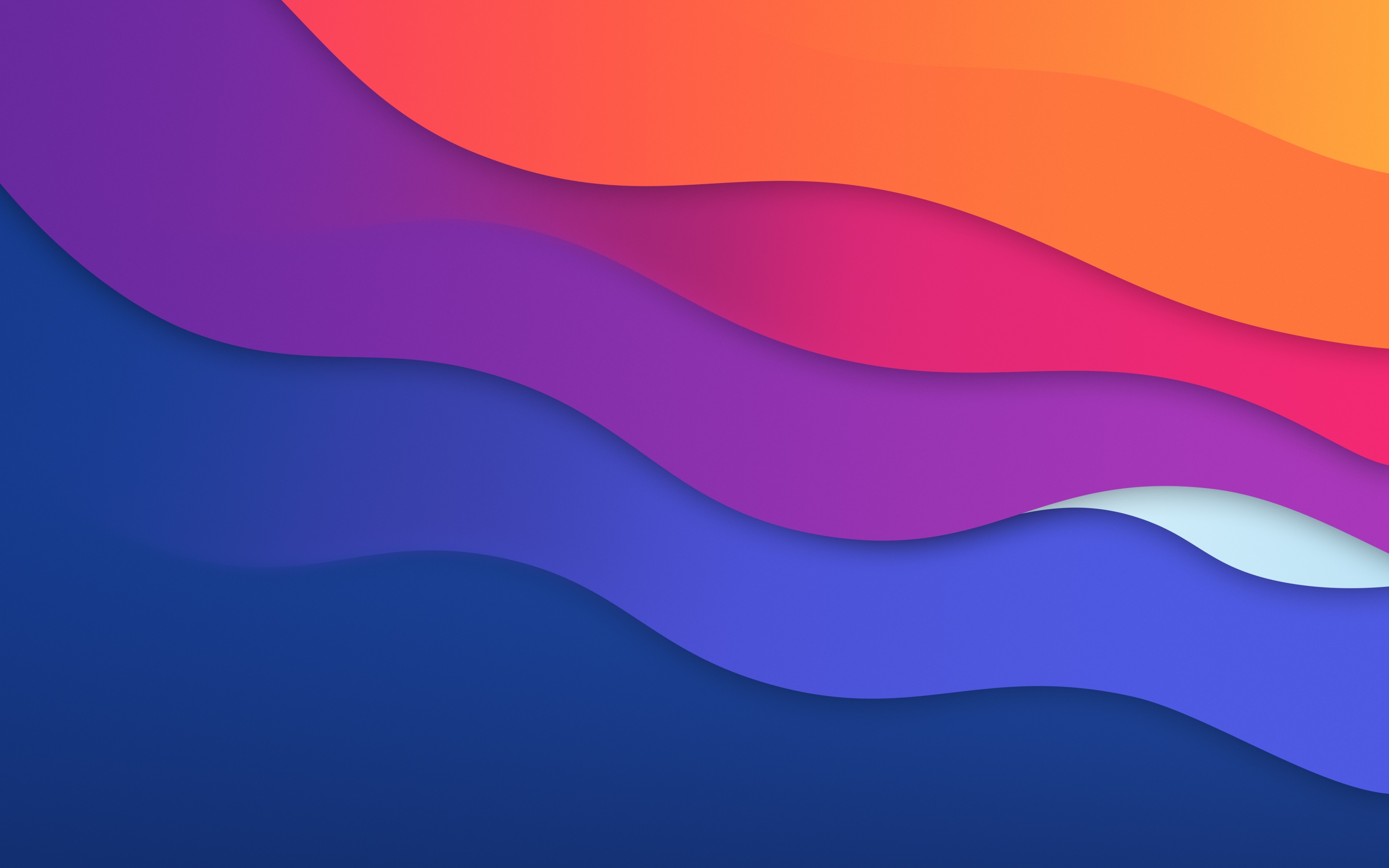 Waves Wallpaper 4K, macOS Big Sur, Colorful, Gradients, #4992