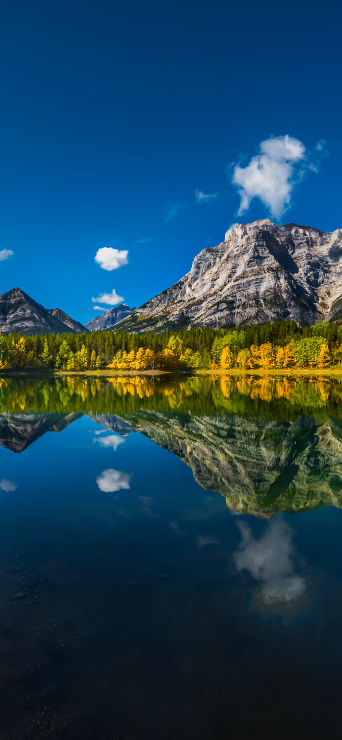 Wedge Pond Wallpaper 4K, Canada, Clear sky, Reflection, Mountains