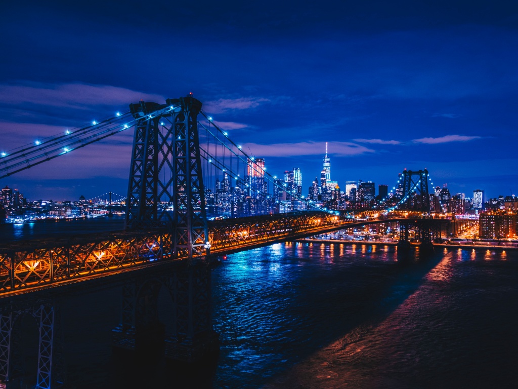 Williamsburg Bridge Wallpaper 4K, Suspension bridge, New York City