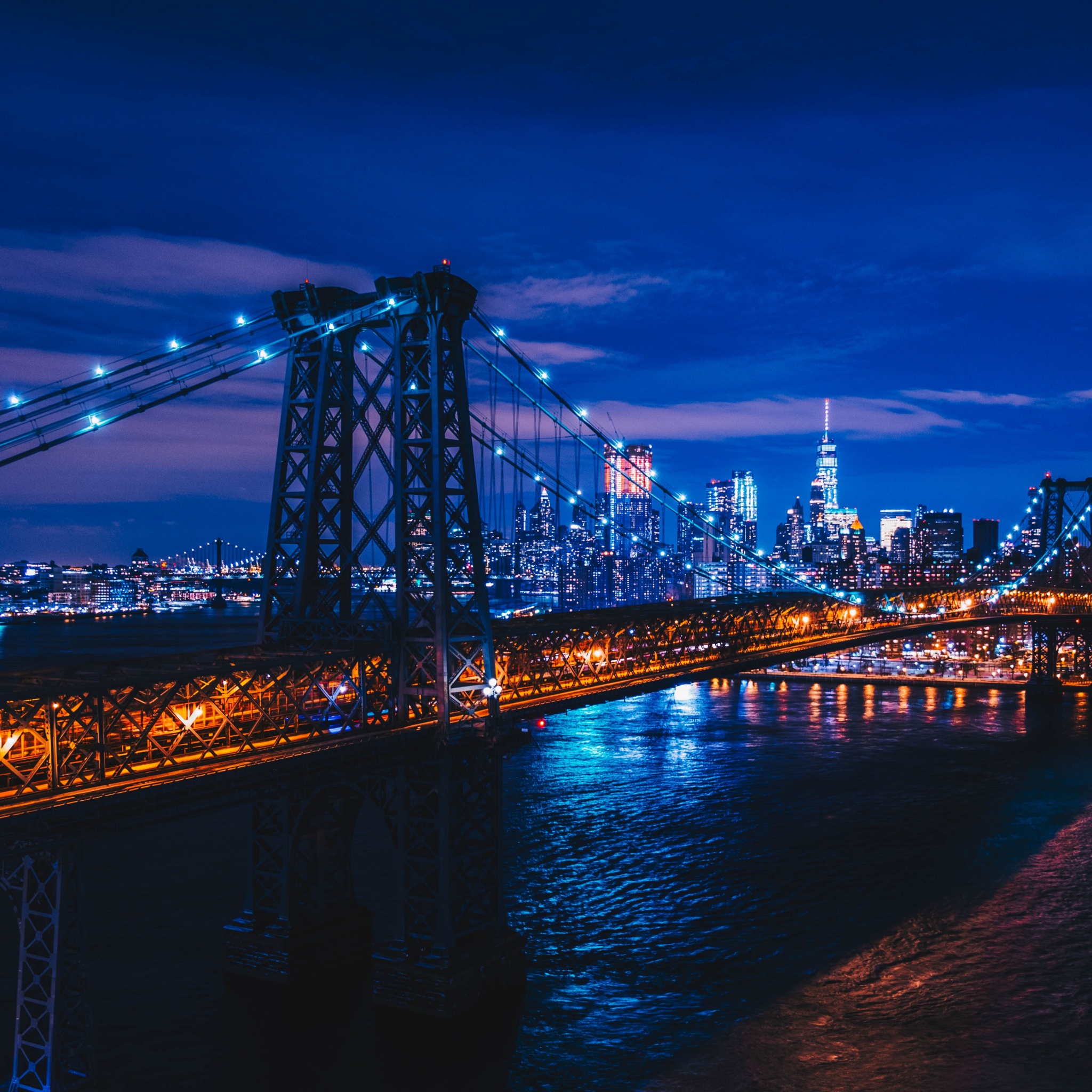 Williamsburg Bridge Wallpaper 4K, Suspension bridge, New York City