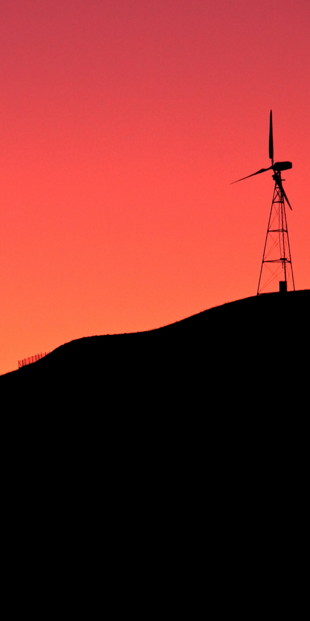 Windmill Wallpaper 4k Sunrise Silhouette Orange Sky Dawn Hill 5k