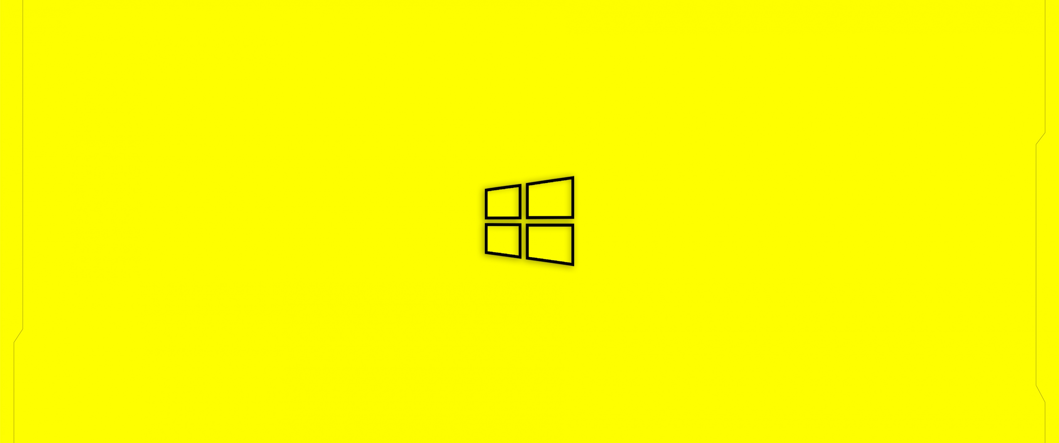 Windows 10 Wallpaper 4K, Cyberpunk 2077, Yellow background