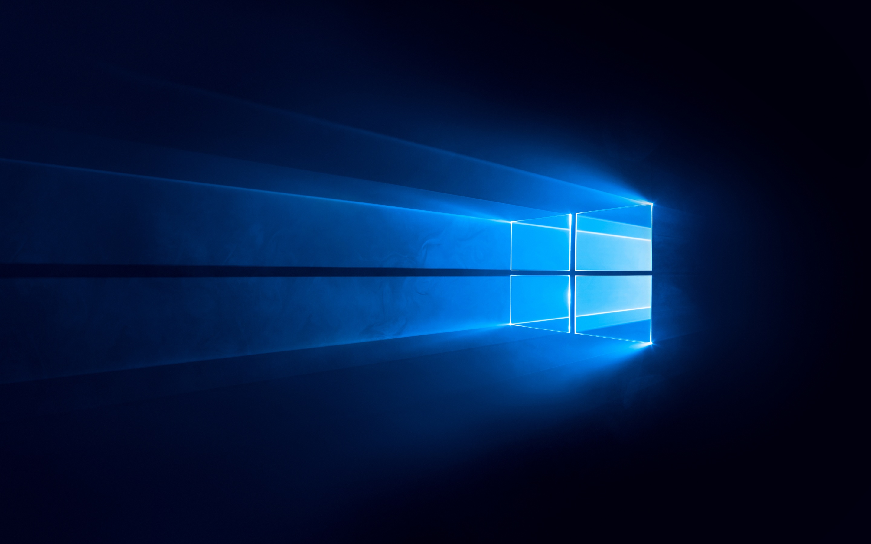 Windows 10 Wallpaper 4K, Dark, Blue background, #733