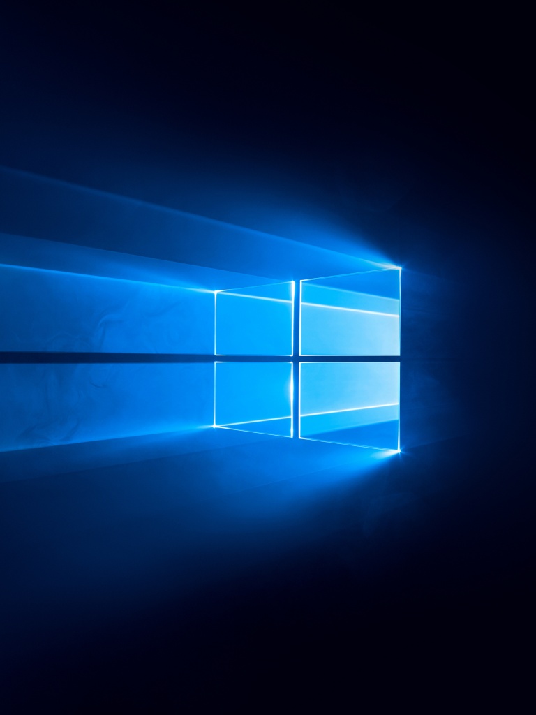 Windows 10 Wallpaper 4K, Dark, Blue background, 5K, 8K, Technology, #733