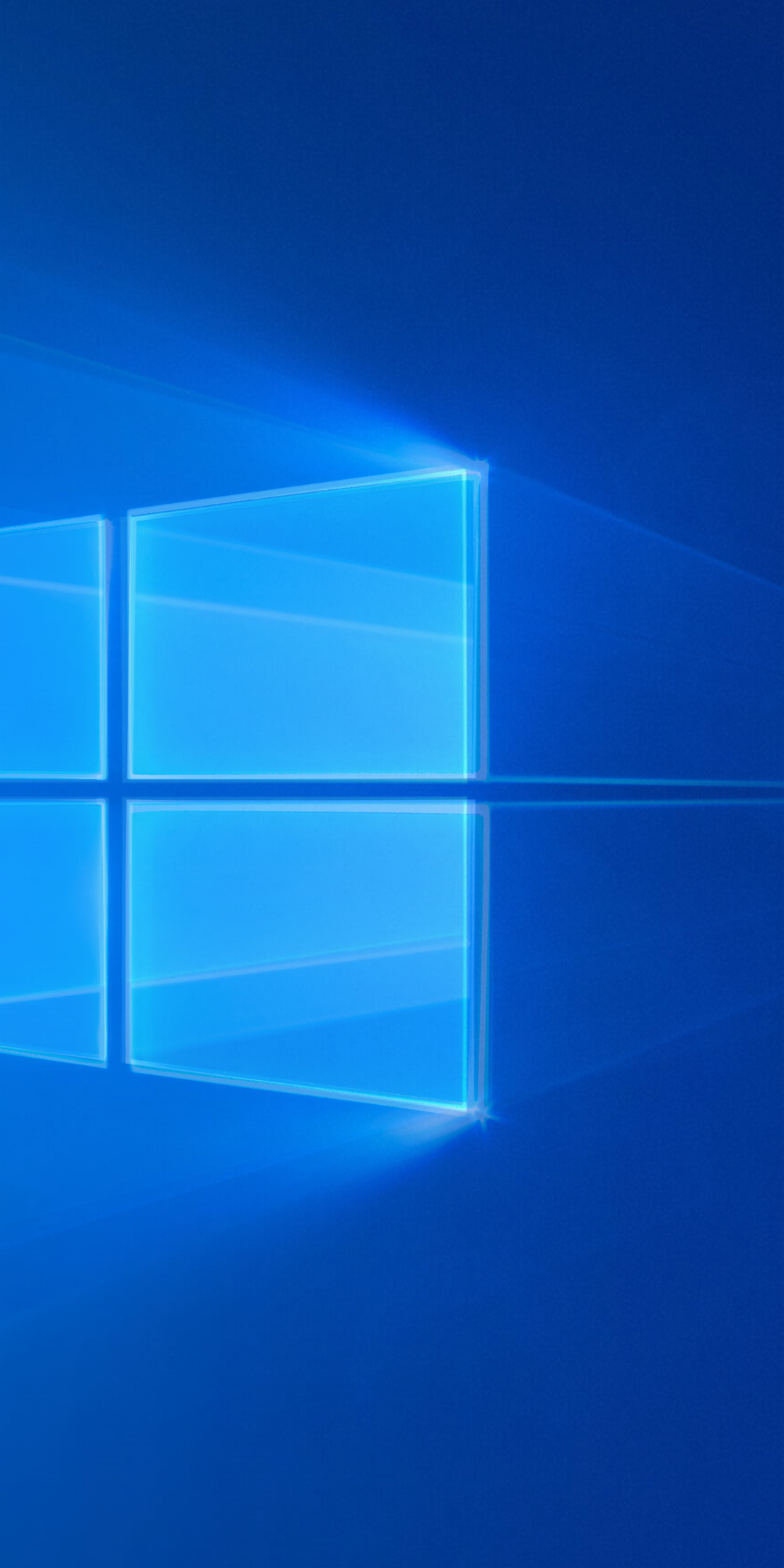 Windows 10 Wallpaper 4K, Windows logo, Glossy, Blue background