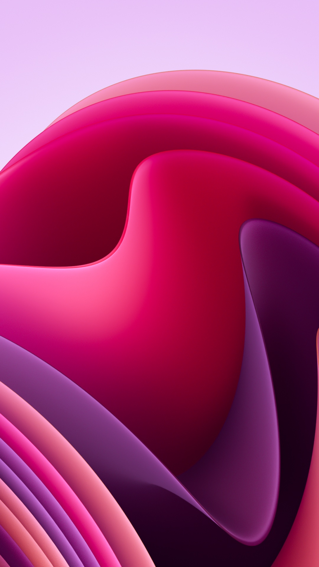 Windows 11 Wallpaper 4K, Flow, Light, Pink background