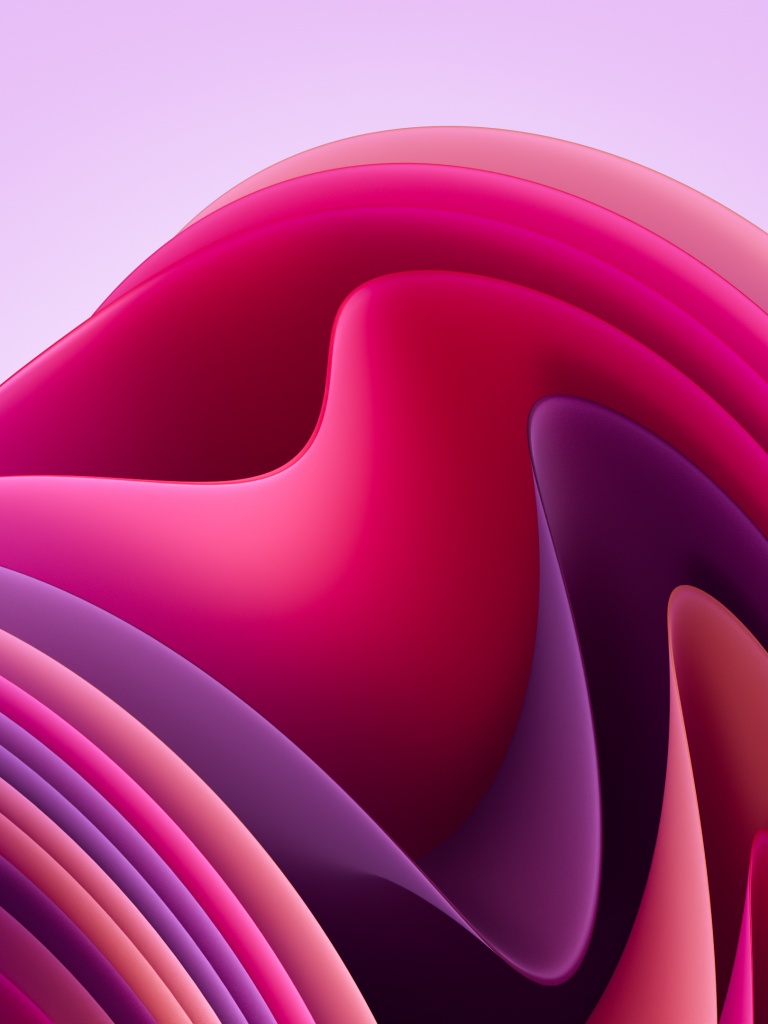 Windows 11 Wallpaper 4K, Flow, Light, Pink background, Abstract, #5748