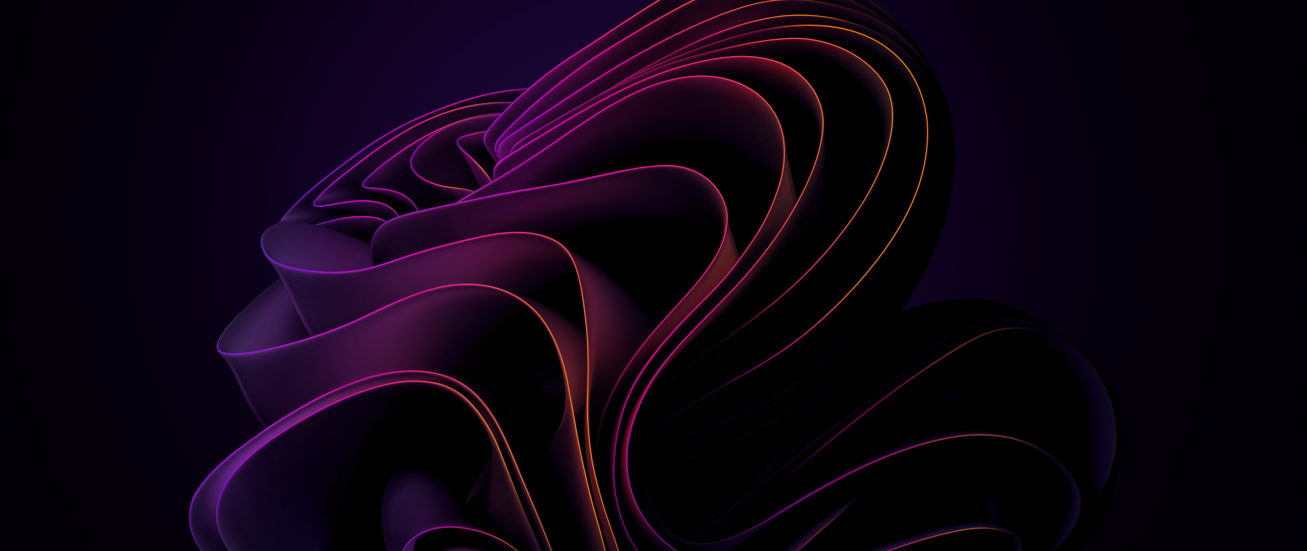 Windows 11 Wallpaper 4K, Purple abstract, Dark background