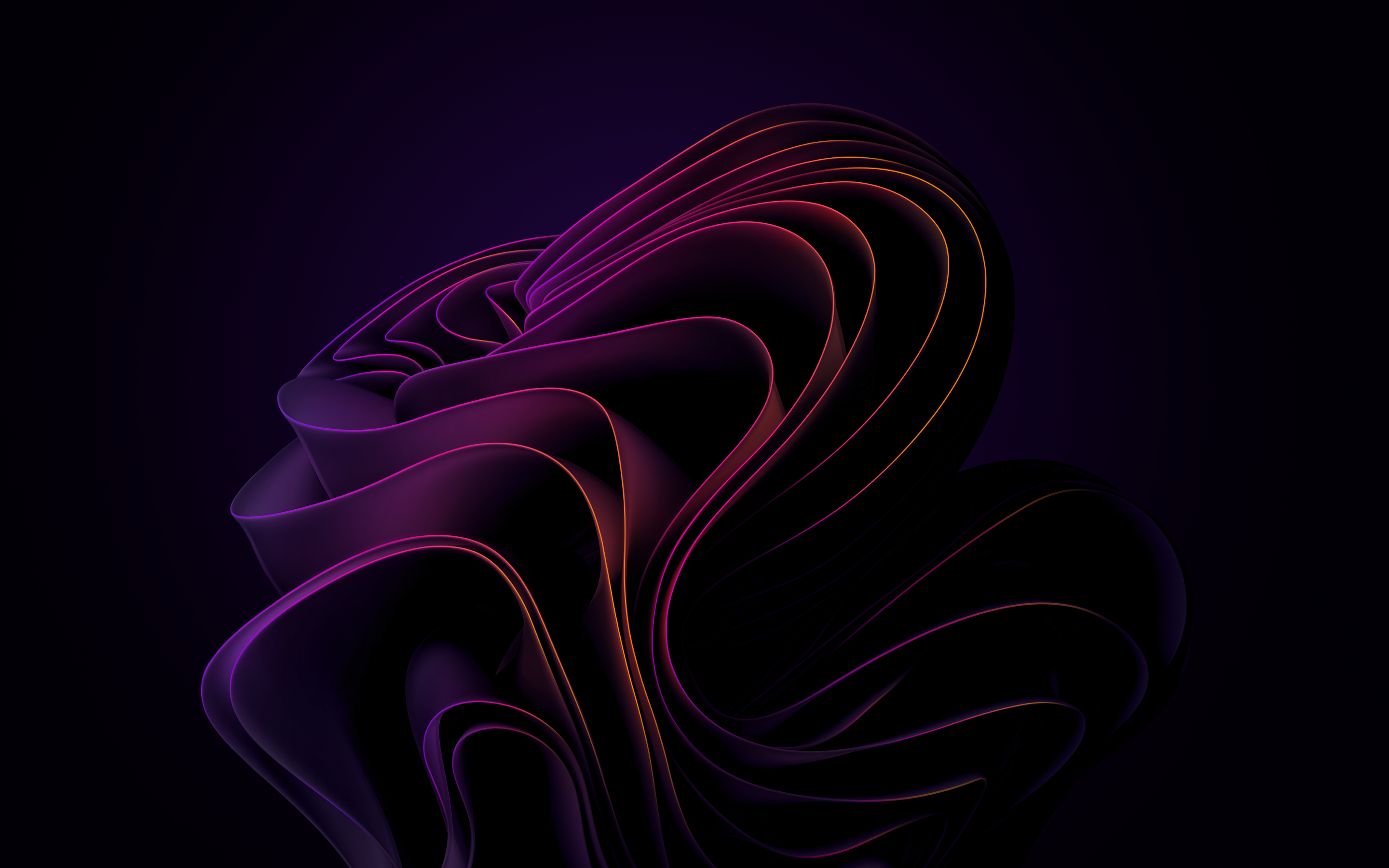 Windows 11 Wallpaper 4K Purple abstract Dark background 8995