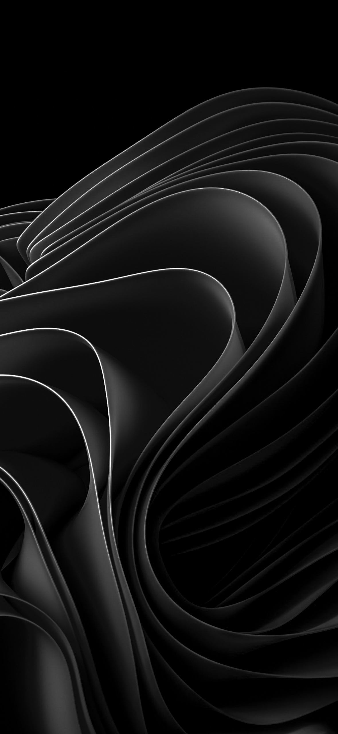 Windows 11 Wallpaper 4K, Stock, Black abstract, Abstract, #8971