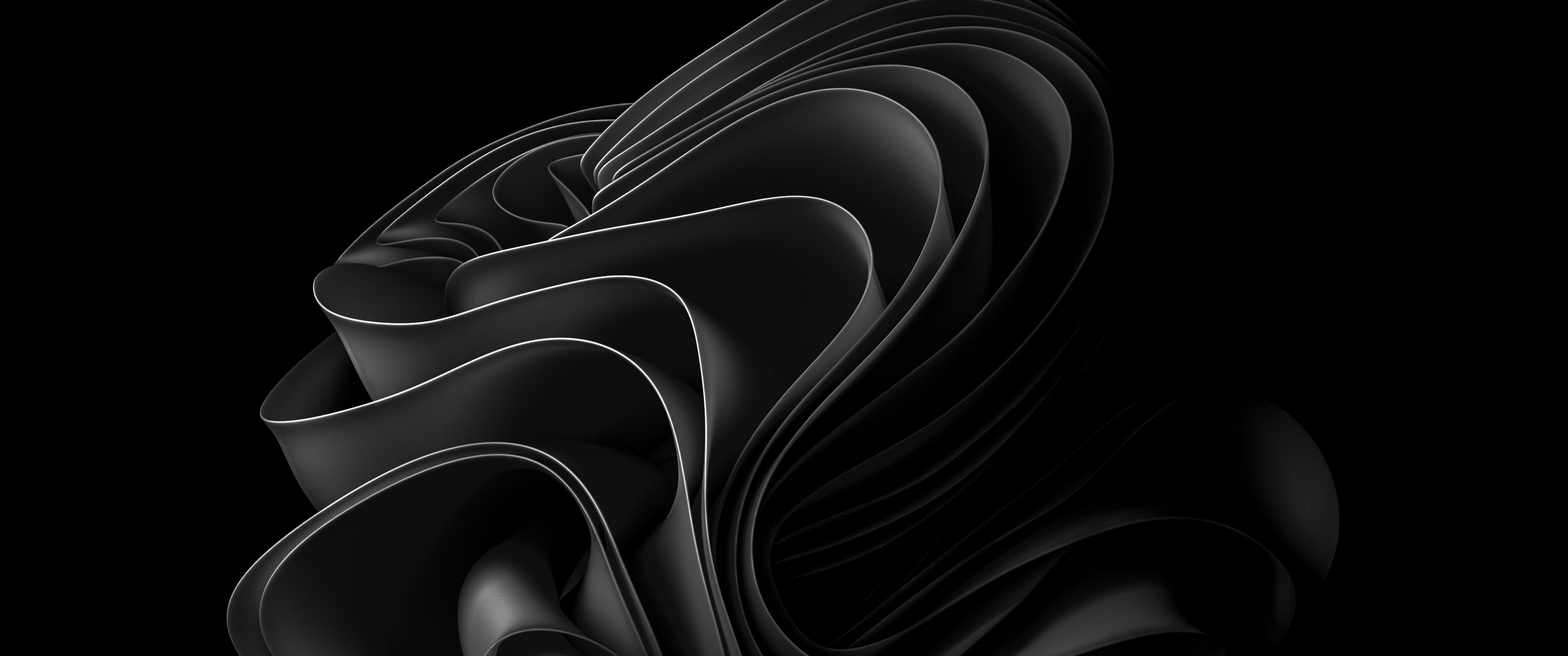Windows 11 Wallpaper 4K, Stock, Black abstract, #8971