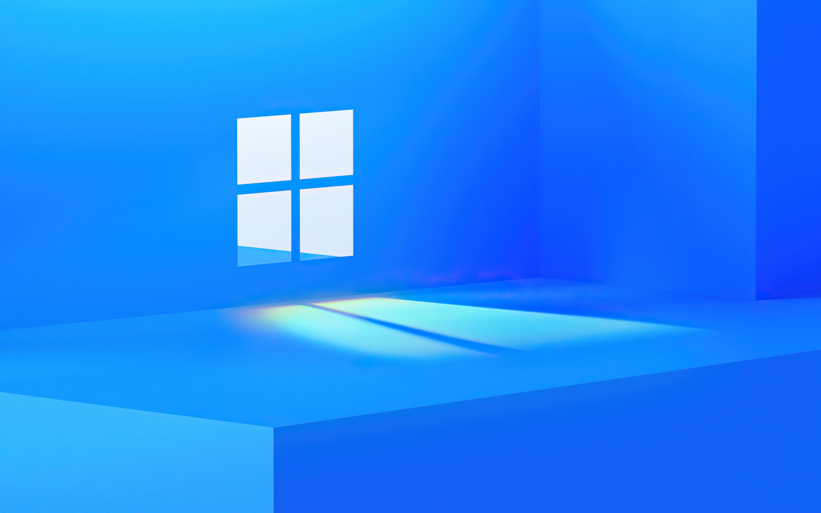 Windows 11 Wallpaper 4K, Stock, Official, Blue background, Windows logo