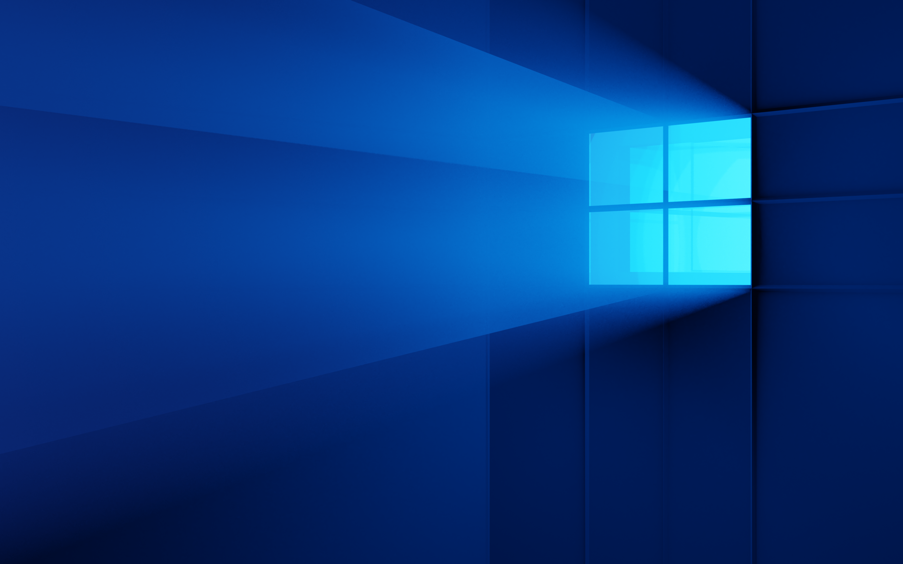 Windows 11 Wallpaper 4K, Windows logo, Blue background