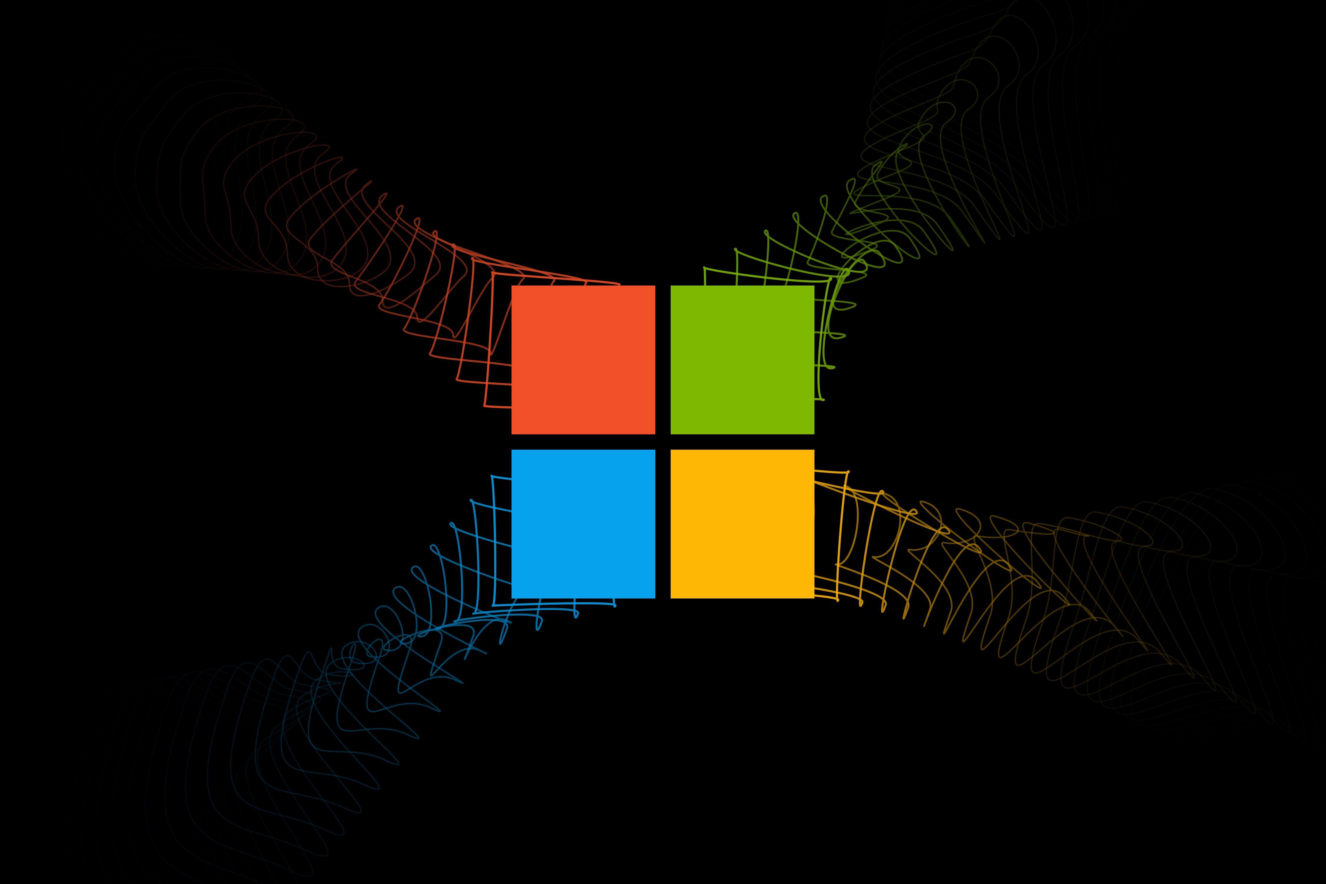 Windows logo Wallpaper 4K, Black background, Technology, #6894