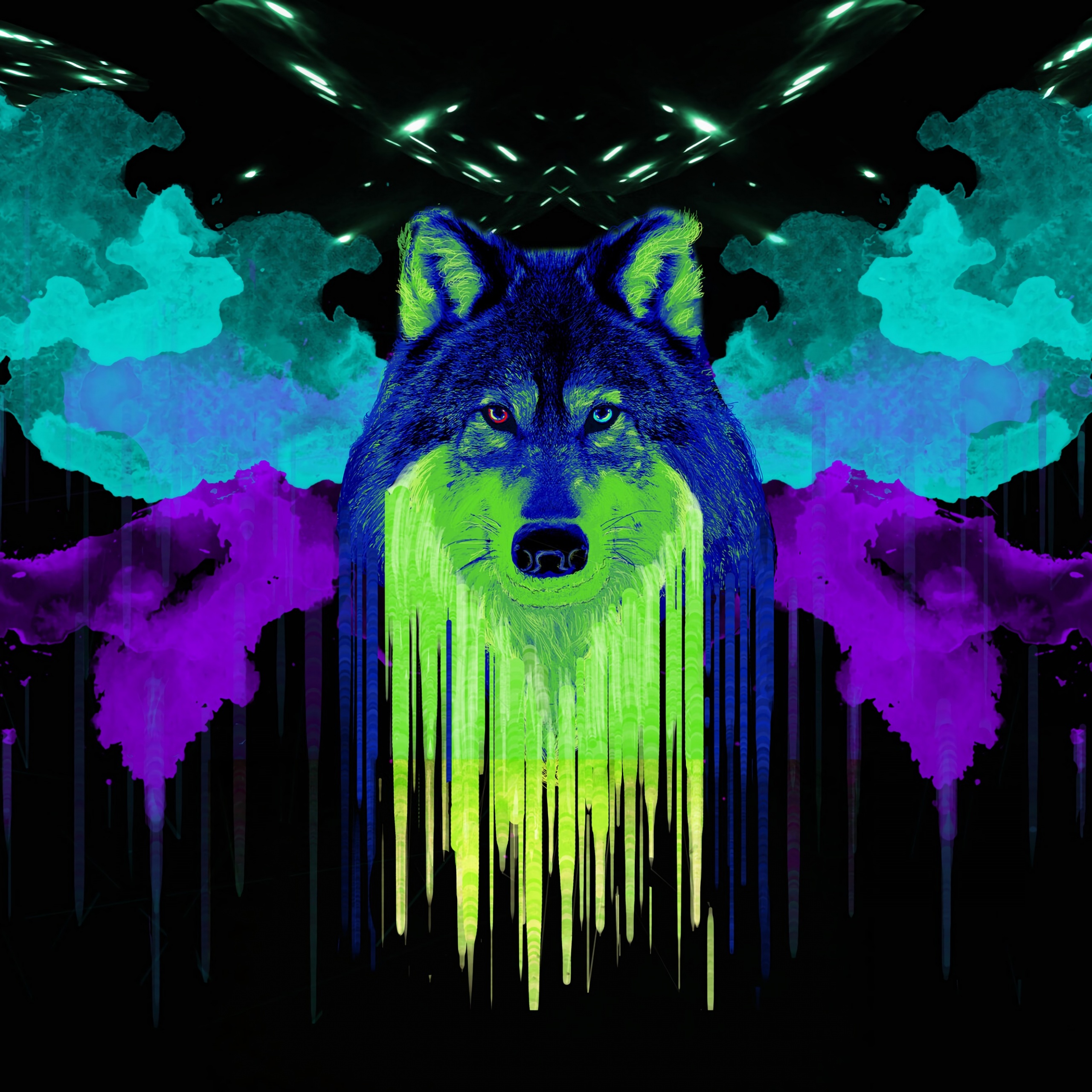 Neon Wolf Wallpapers on WallpaperDog