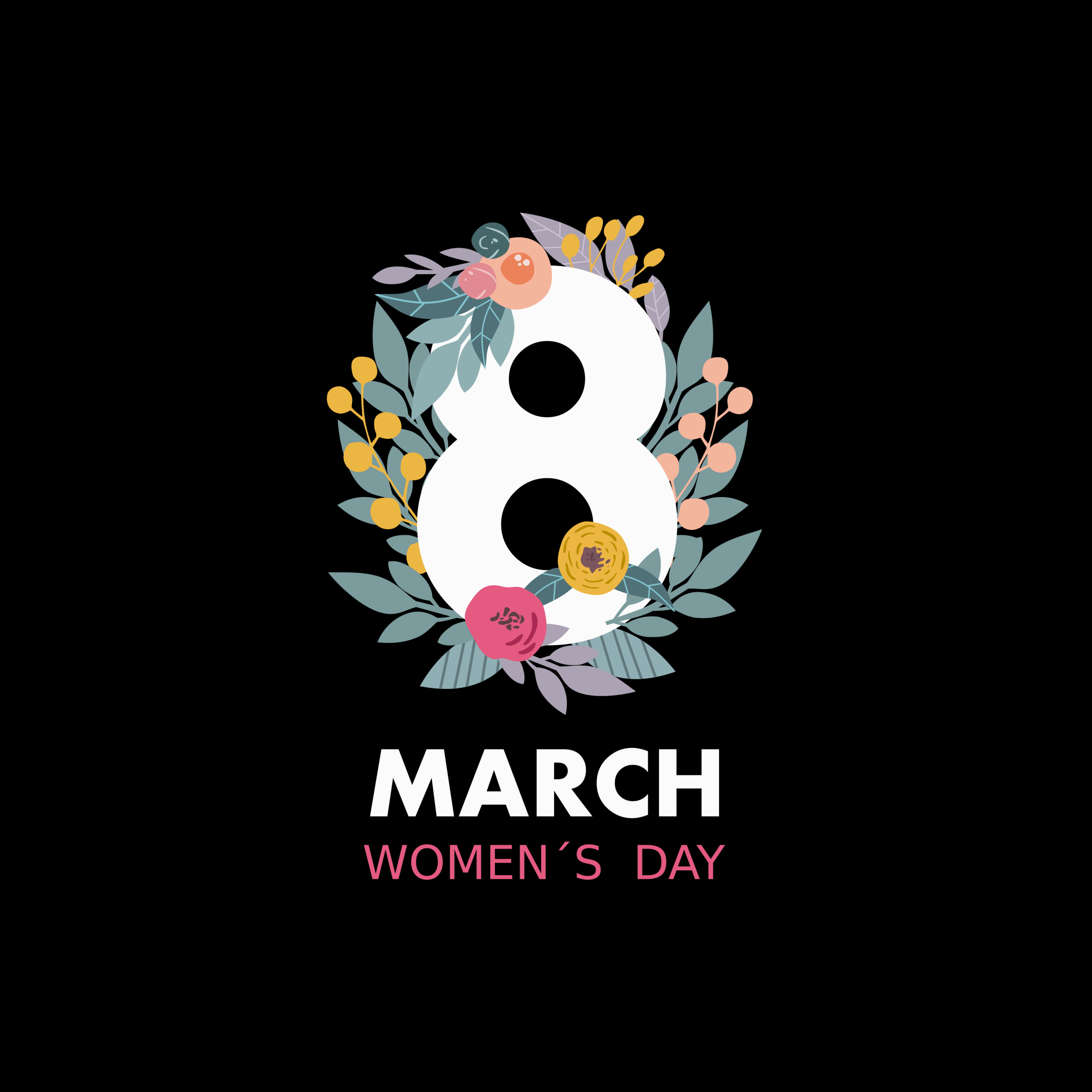 Women's Day Wallpaper 4K, March 8th, Black/Dark, #2550