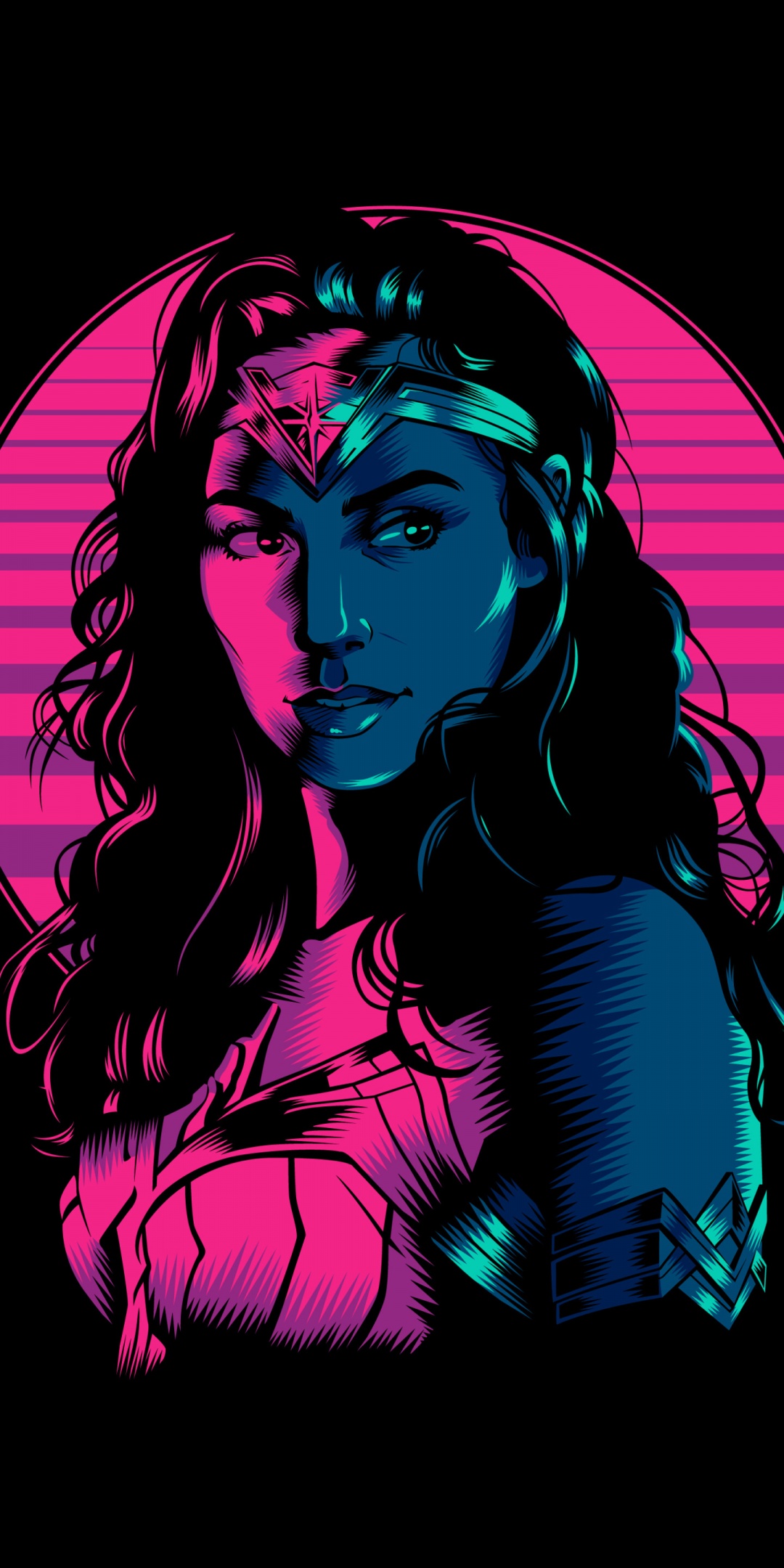 Wonder Woman 1984 4K Wallpaper, Wonder Woman, Fan art, Black background