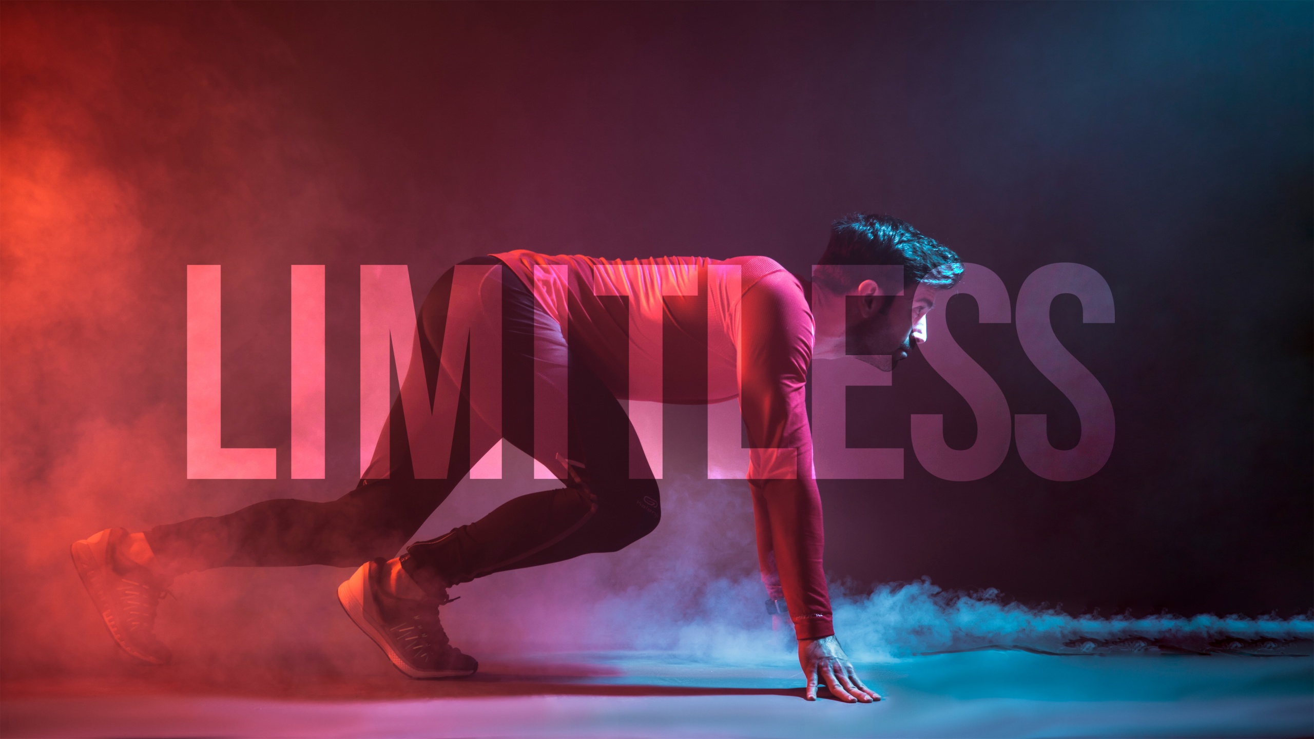 Workout Wallpaper 4K, Limitless, Endurance, Gym, Colorful smoke