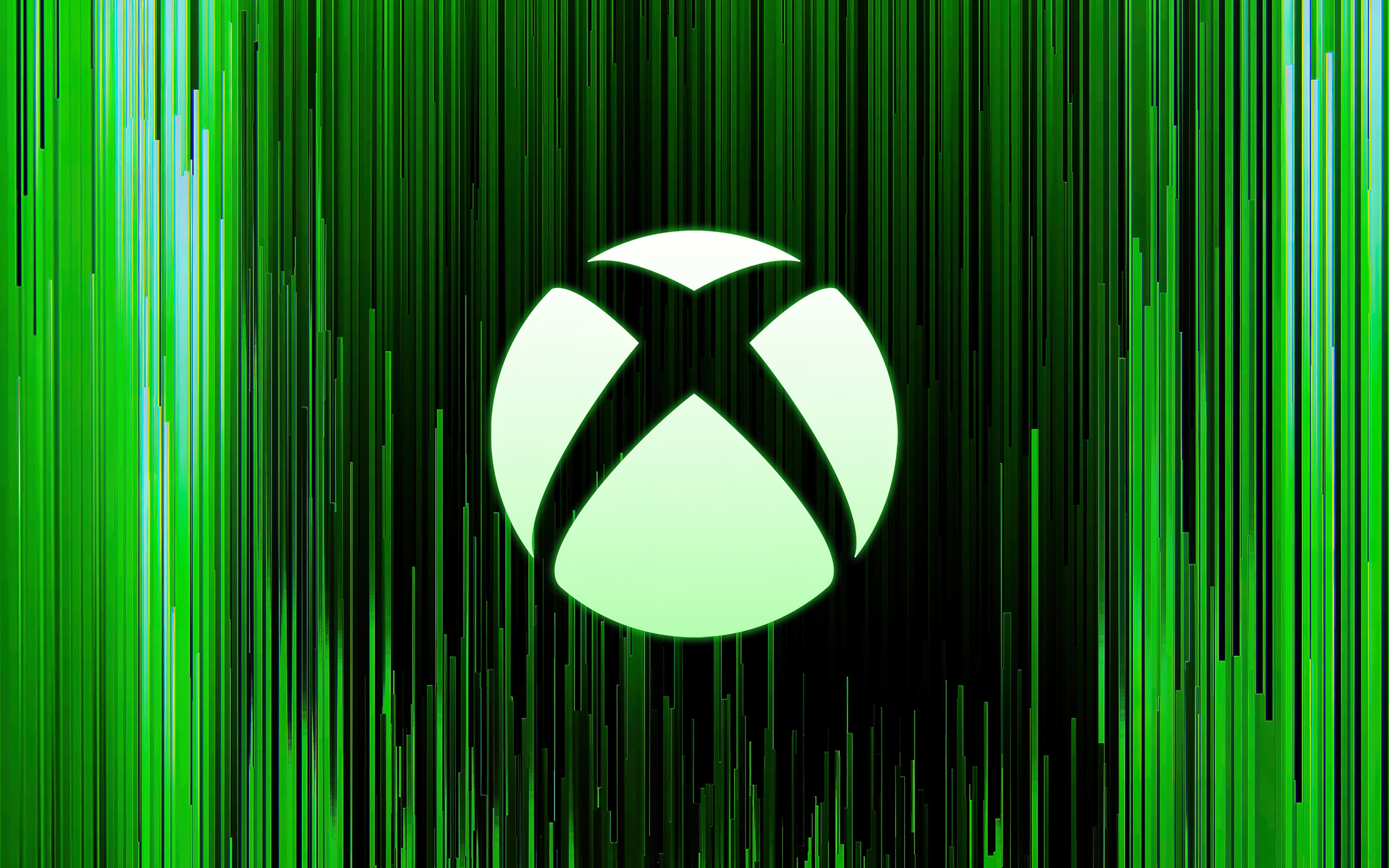 Xbox Logo on Green abstract background Aesthetic 5K Wallpaper