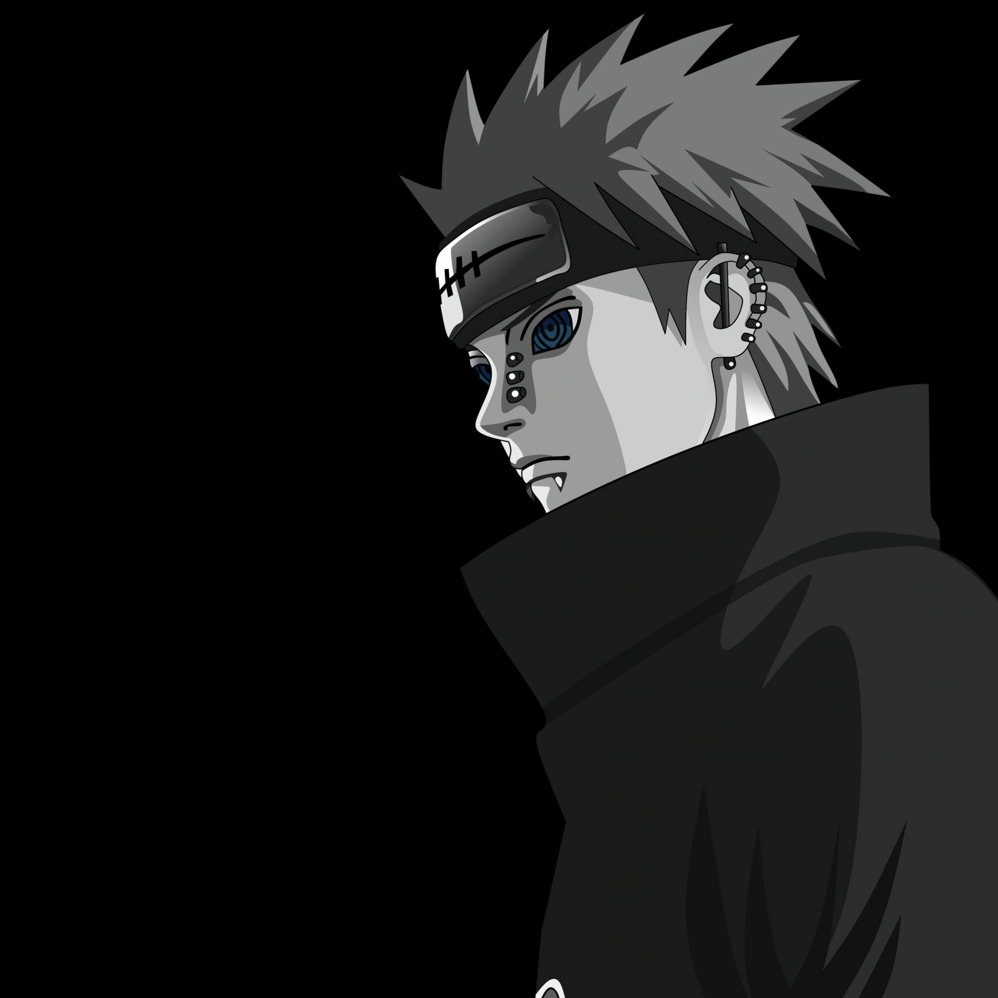 Download Naruto And Kakashi Anime Black And White iPhone Wallpaper   Wallpaperscom