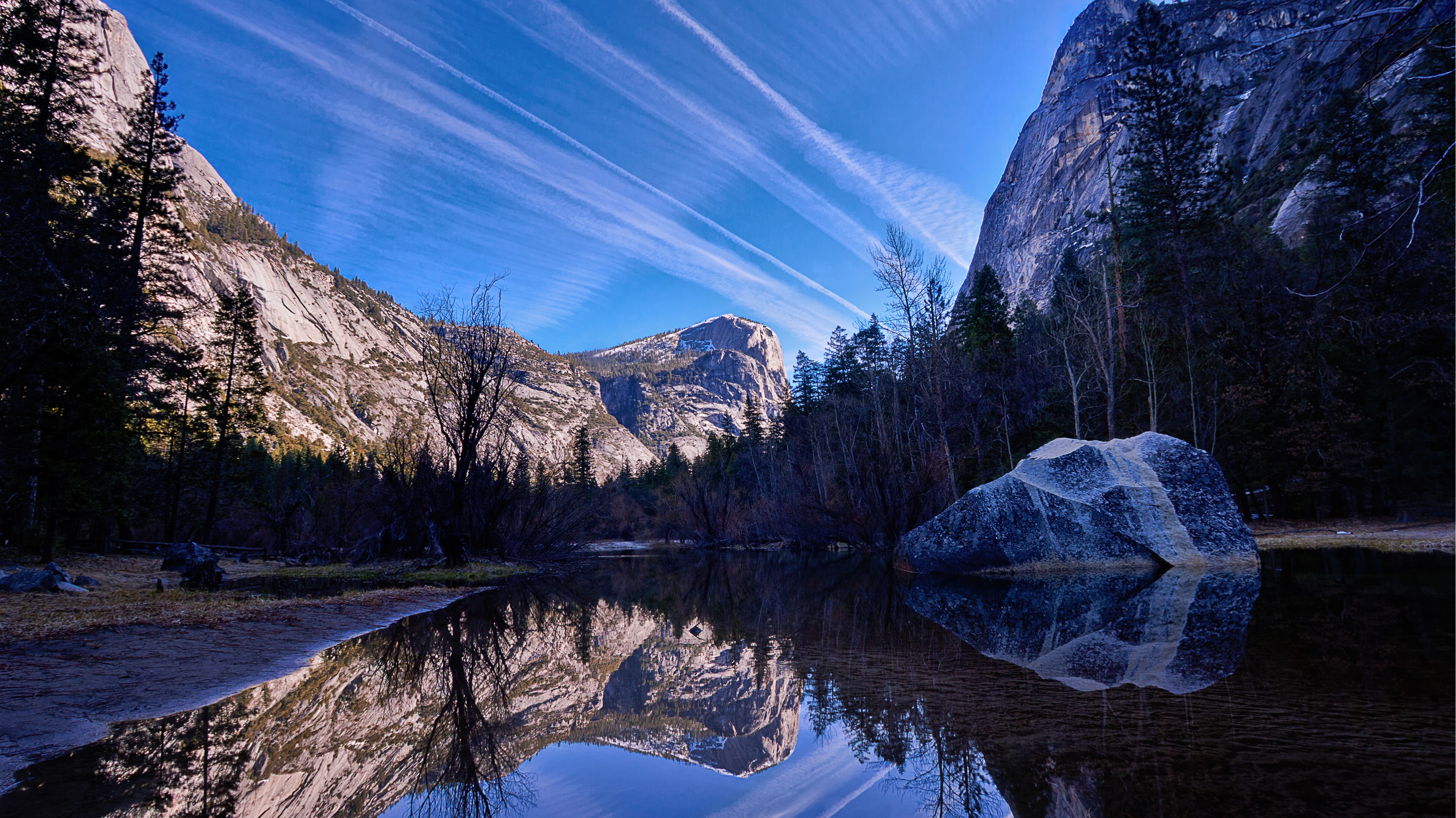 Yosemite Valley Wallpaper 4K, Mirror Lake, #6091