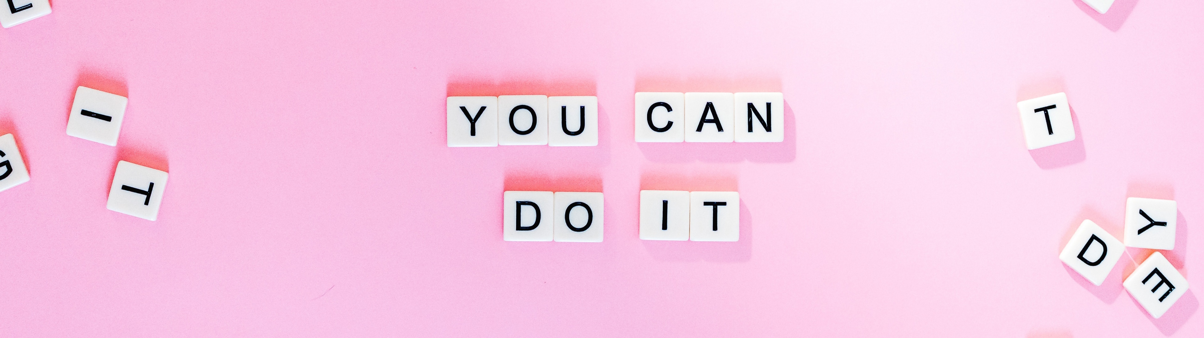 You Can Do It Wallpaper 4K, Pink background