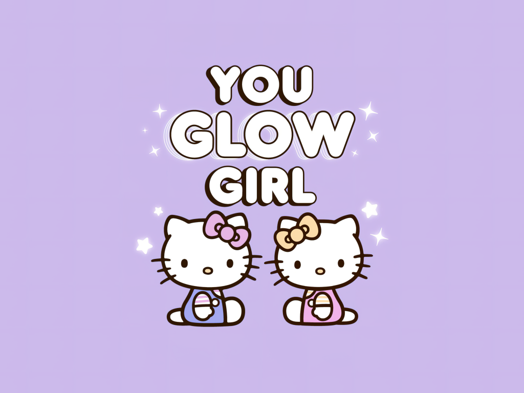 You glow girl Wallpaper 4K, Cute hello kitties, #9960