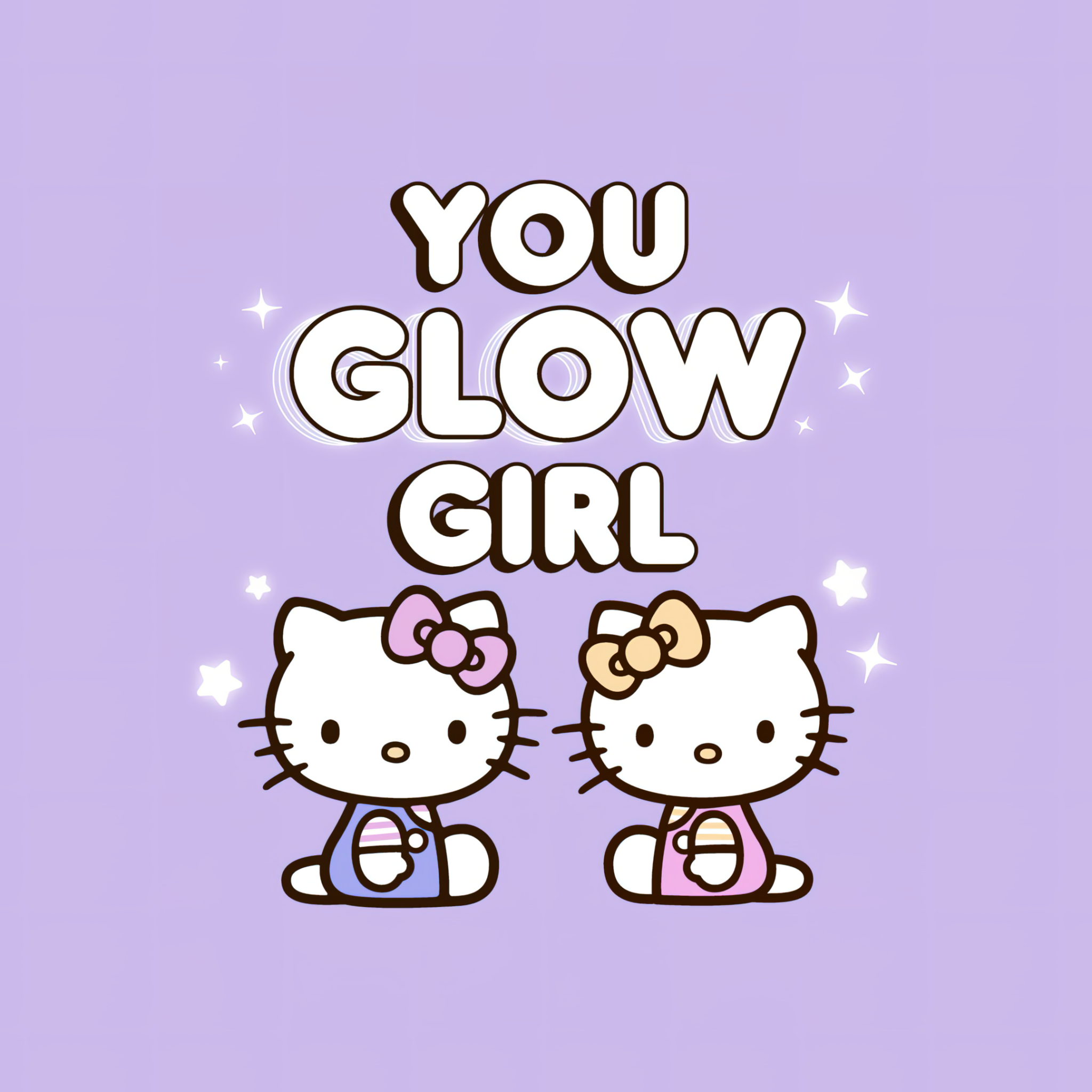 You glow girl Wallpaper 4K, Cute hello kitties, #9960