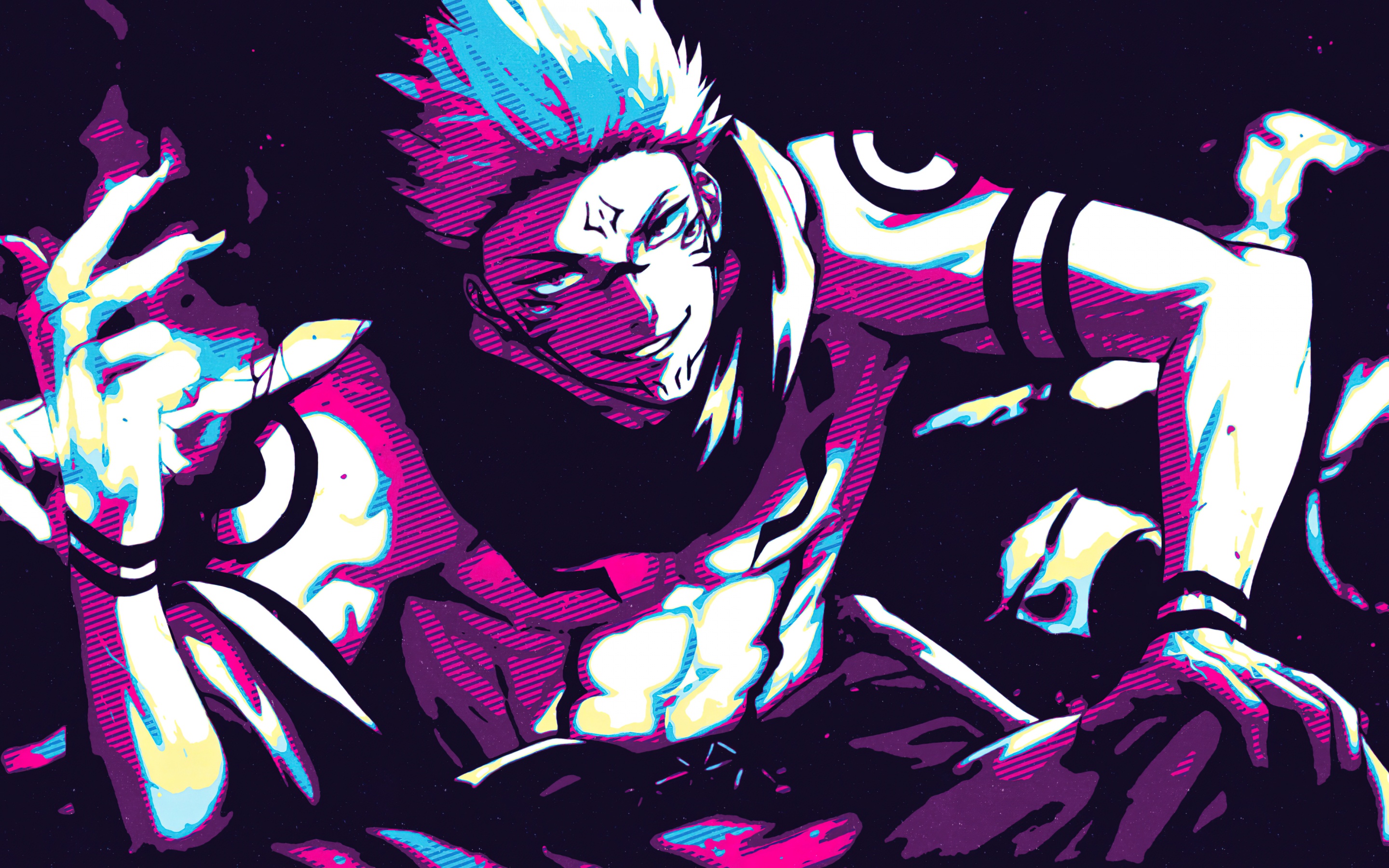 Sukuna Wallpaper 4K, Yuji Itadori, Jujutsu Kaisen