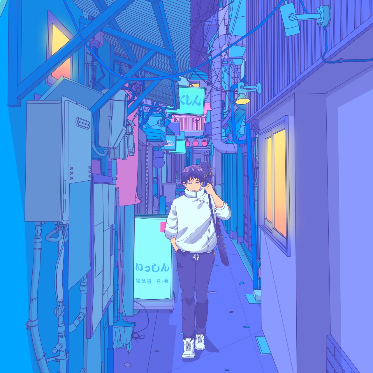 Yuta Okkotsu on Japanese street 4K Wallpaper