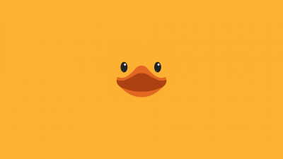 Cute duck, Rubber Ducky Day, Duck face, Yellow background, Cute face, Simple
