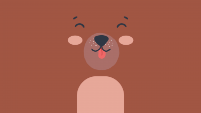 Cute Bear, Brown aesthetic, Cute costume, Smiley bear, Kawaii bear, 5K, Brown background, Cartoon, Minimalist