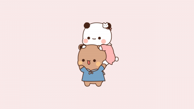 Adorable, Kitty couple, Kawaii couple, Milk and Mocha Bears, Love couple, Milk bear, Mocha bear, 5K, Cartoon